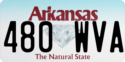 AR license plate 480WVA