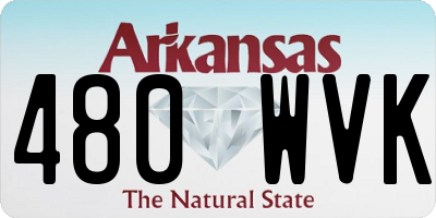 AR license plate 480WVK