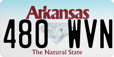 AR license plate 480WVN