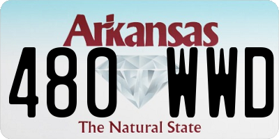 AR license plate 480WWD