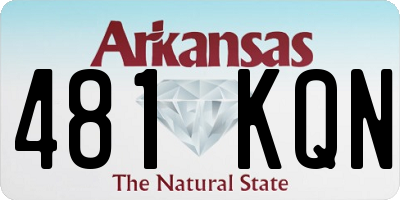 AR license plate 481KQN