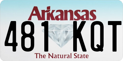 AR license plate 481KQT