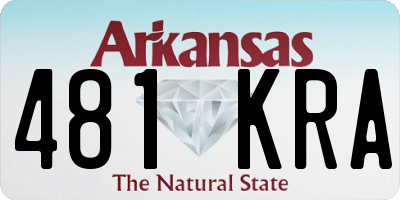 AR license plate 481KRA