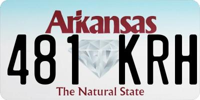 AR license plate 481KRH