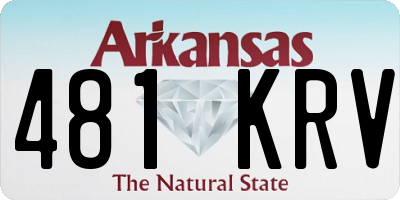 AR license plate 481KRV