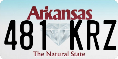AR license plate 481KRZ