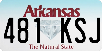 AR license plate 481KSJ