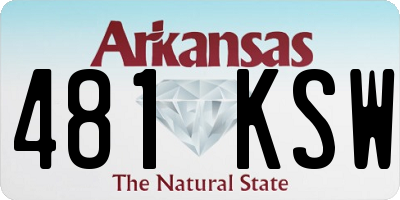 AR license plate 481KSW