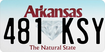 AR license plate 481KSY