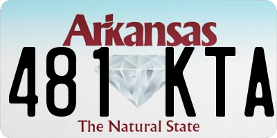 AR license plate 481KTA
