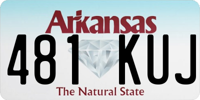AR license plate 481KUJ