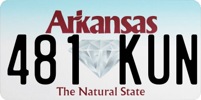 AR license plate 481KUN