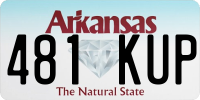 AR license plate 481KUP