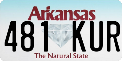 AR license plate 481KUR