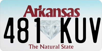 AR license plate 481KUV