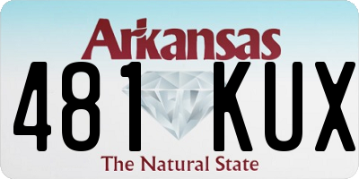 AR license plate 481KUX