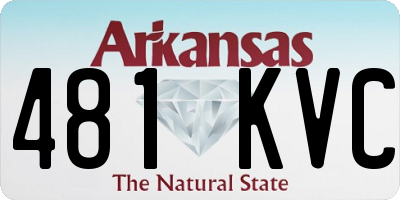 AR license plate 481KVC