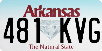 AR license plate 481KVG