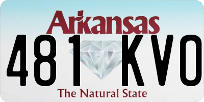 AR license plate 481KVO