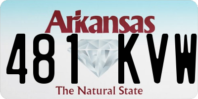 AR license plate 481KVW