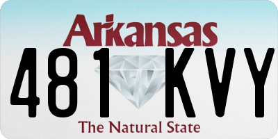AR license plate 481KVY