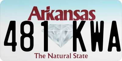 AR license plate 481KWA