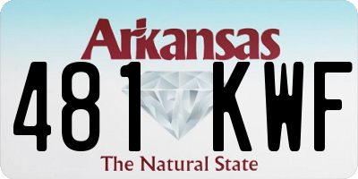 AR license plate 481KWF