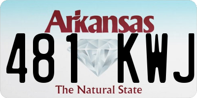 AR license plate 481KWJ