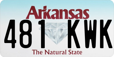 AR license plate 481KWK
