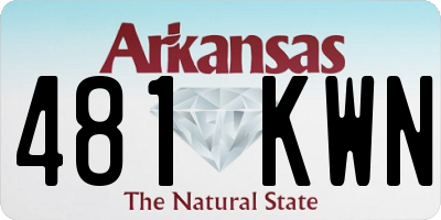 AR license plate 481KWN