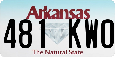 AR license plate 481KWO