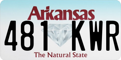 AR license plate 481KWR