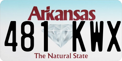AR license plate 481KWX