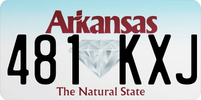 AR license plate 481KXJ