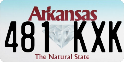 AR license plate 481KXK