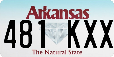 AR license plate 481KXX