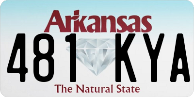 AR license plate 481KYA