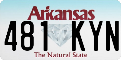 AR license plate 481KYN