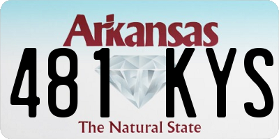 AR license plate 481KYS
