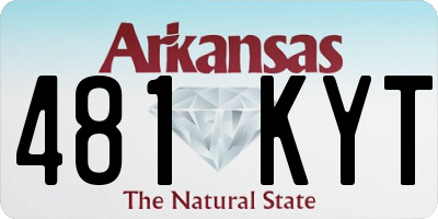 AR license plate 481KYT