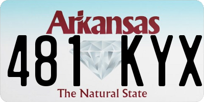 AR license plate 481KYX