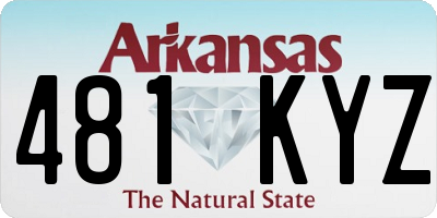 AR license plate 481KYZ