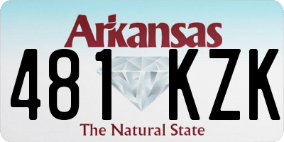 AR license plate 481KZK
