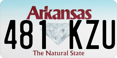AR license plate 481KZU
