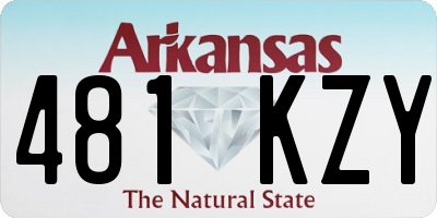 AR license plate 481KZY