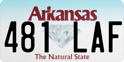 AR license plate 481LAF