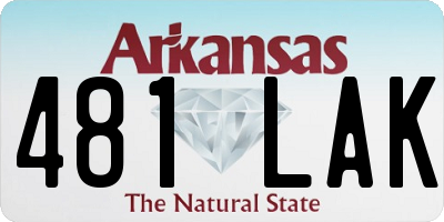 AR license plate 481LAK