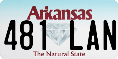 AR license plate 481LAN