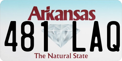 AR license plate 481LAQ
