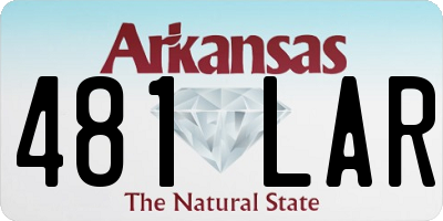 AR license plate 481LAR